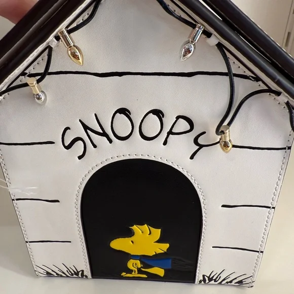 Kate Spade Snoopy Cream and Black Crossbody and Handle Handbag - Picture 4 of 6